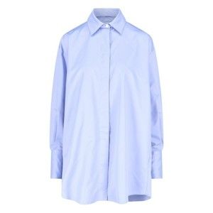 Patou Satin Finish Shirt With Classic Collar And Curved Hem - NWT